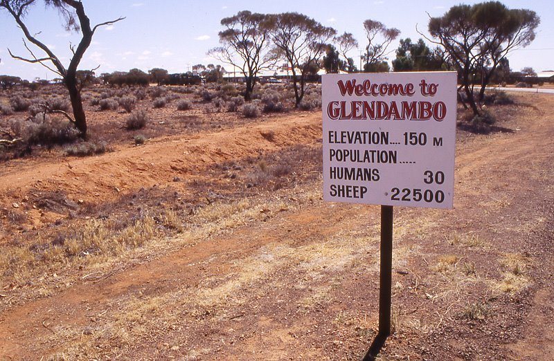 Red center de l'Australie - panneau de Glendambo