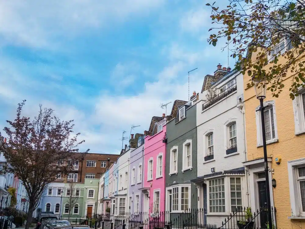 Rues colorées de Londres, bywater street Chelsea