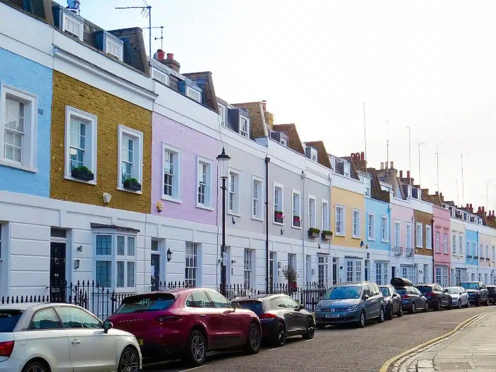 Rues colorées de Londres, Smith terrace Chelsea - du soleil dans les poches, blog voyages