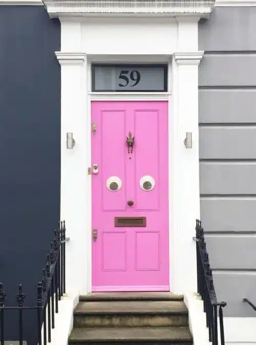The cheeky pink door
