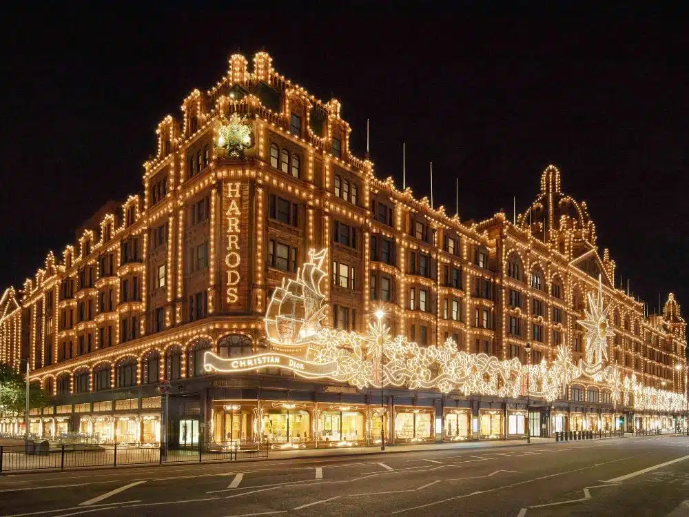 Que faire à Noël à Londres ? Les vitrines des grands magasins Harrods- par Du soleil dans les poches, Sonia Guillard - blog voyages